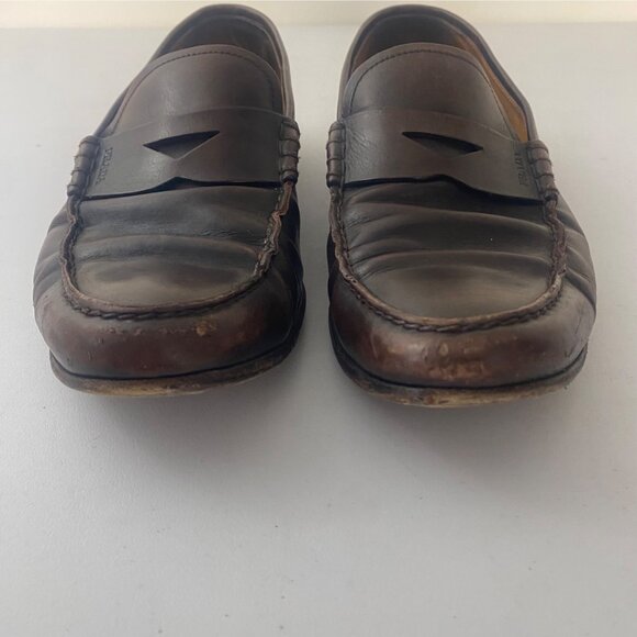 Prada {2DA 026} Men's Loafers Shoes Brown - Picture 4 of 11